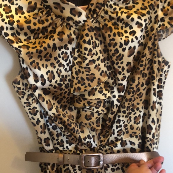 Cheetah print high neck midi dress - Picture 4 of 4